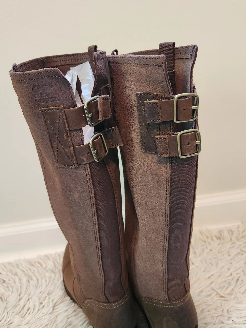 Tall Brown Leather Riding Boots - Classic Style
